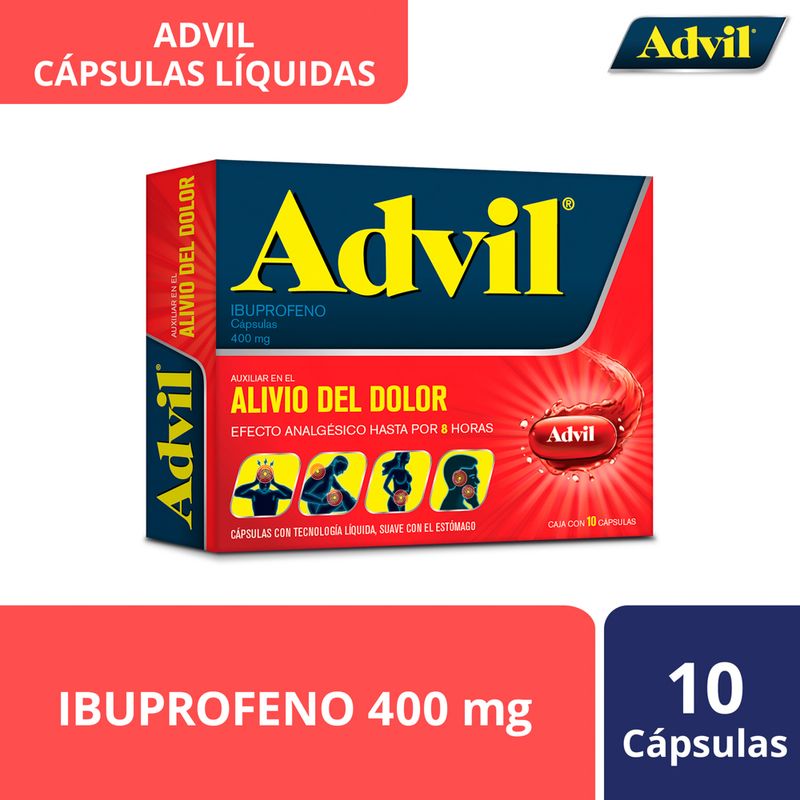 Advil 400 Mg Con 10 Tabletas Rojo