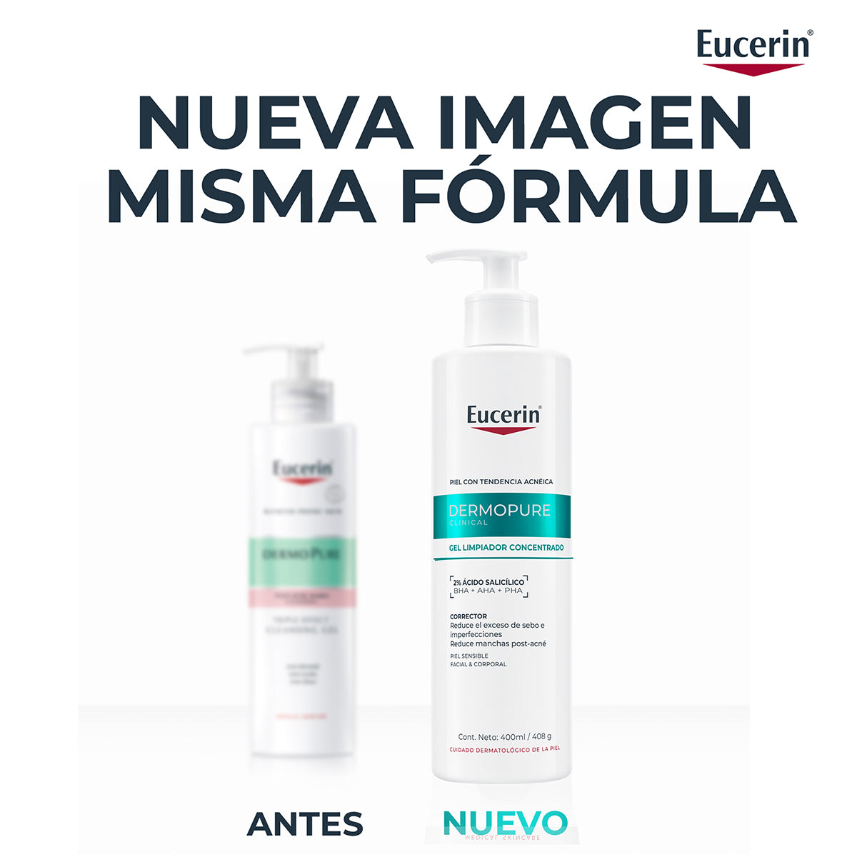 Dermopure Oil Control Gel Limpiador Post Imperfecciones 400 Ml Eucerin