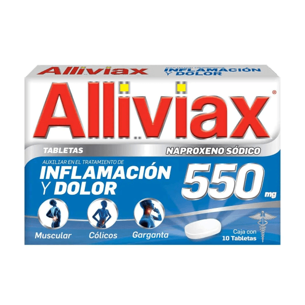 Alliviax 550 Mg Con 10 Tabletas