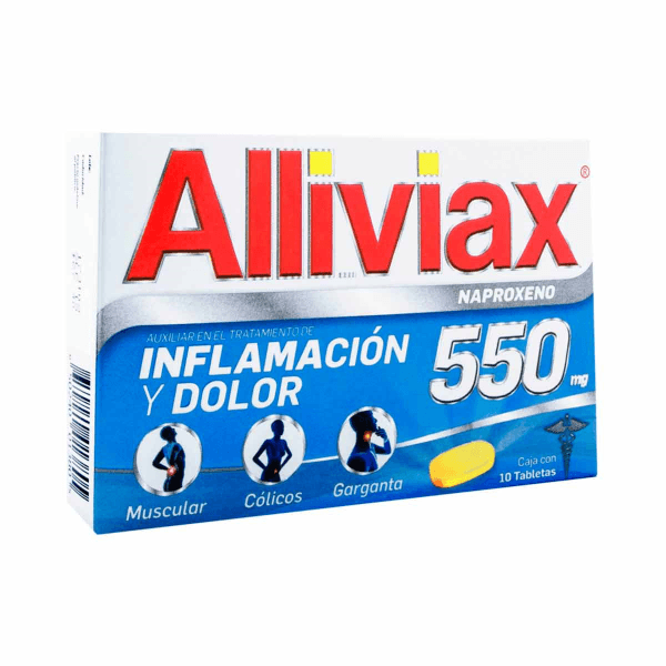 Alliviax 550 Mg Con 10 Tabletas