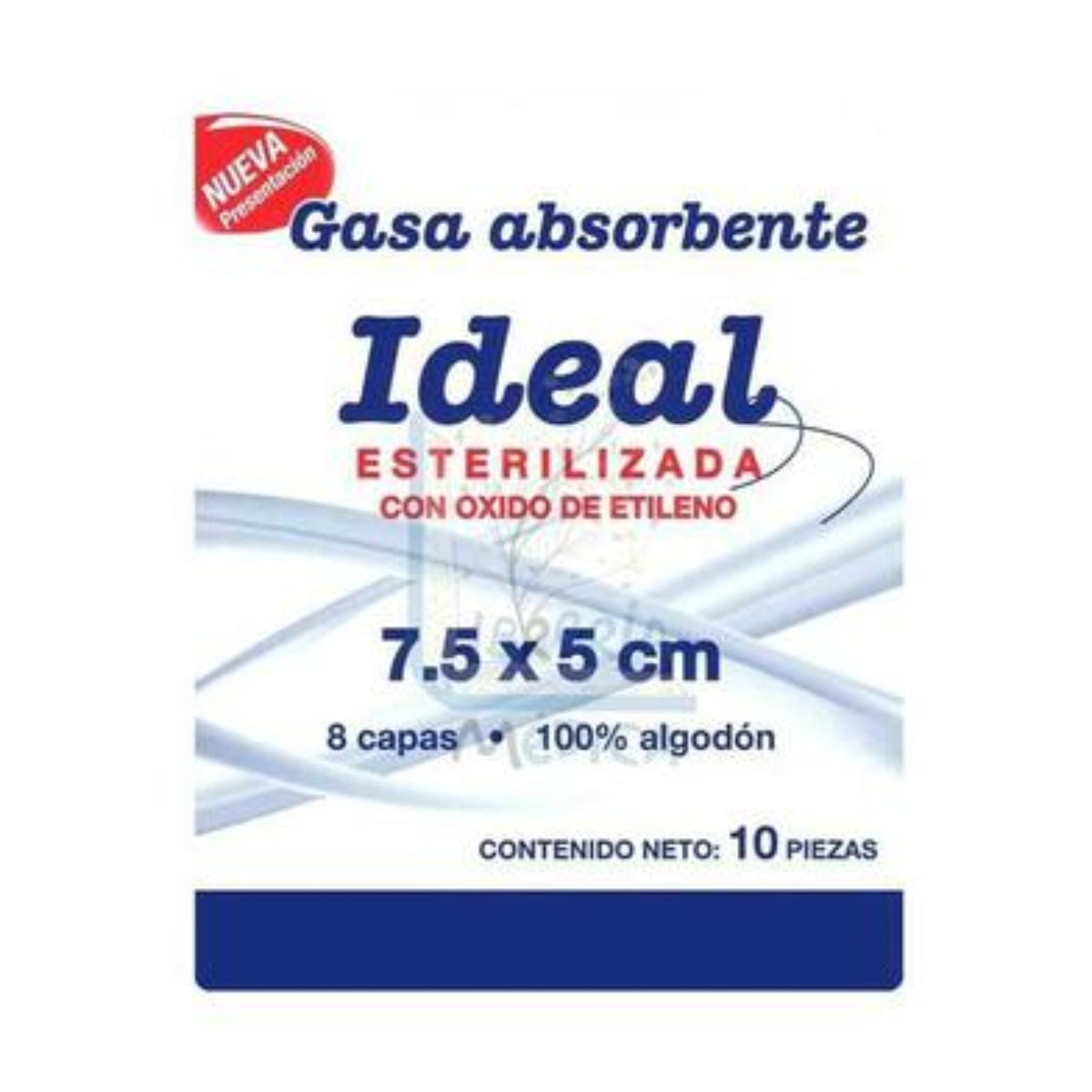 Gasa Absorbente Esteril Ideal 7.5 X 5 M Con 10 Sobres