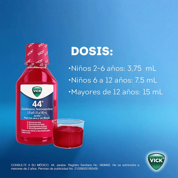 Vick 44 Jarabe Adto / Inf 120 Ml