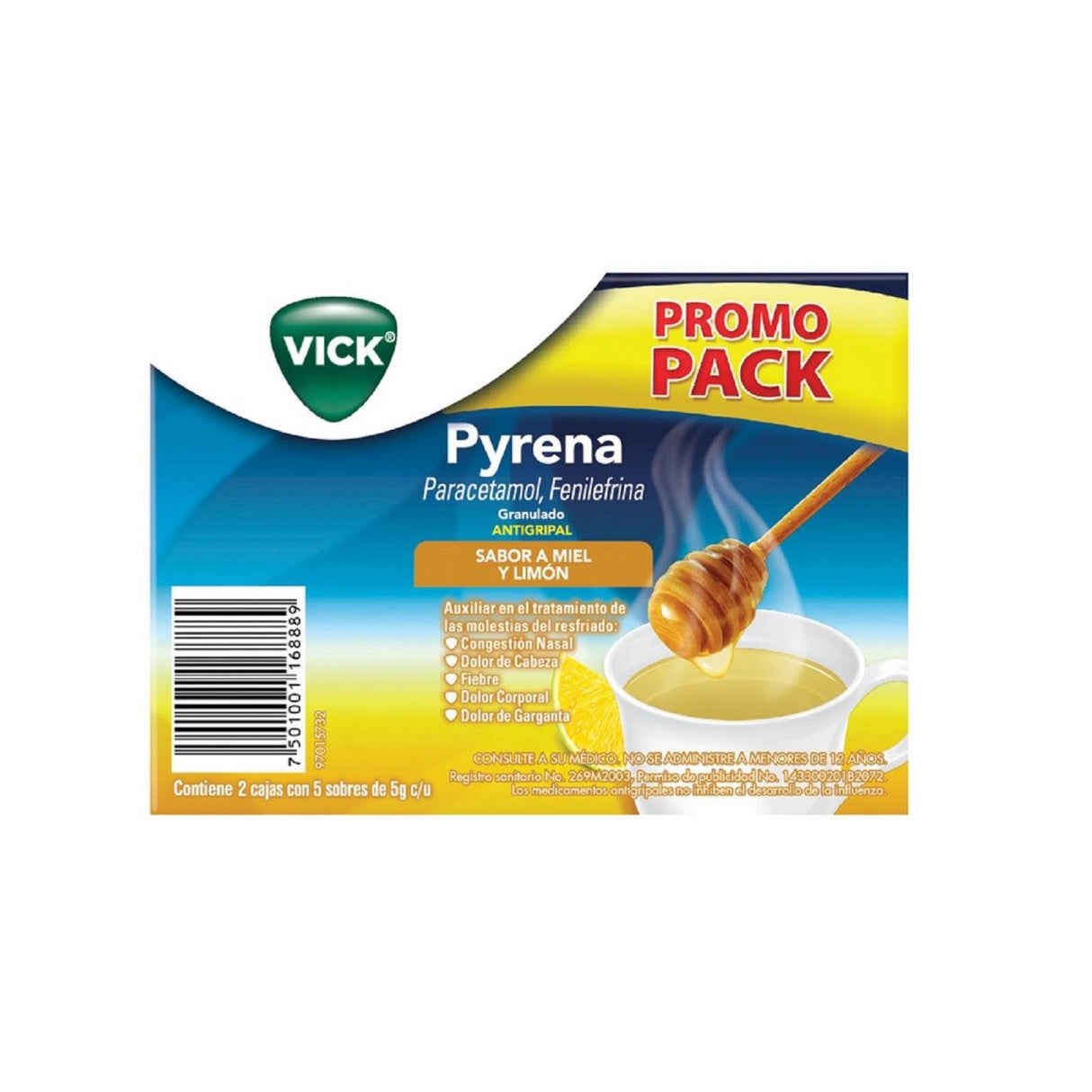 Vick Pyrena Miel-L Granula Sobres 1-1