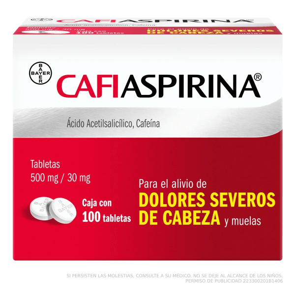 Cafiaspirina Con 10 Tabletas0