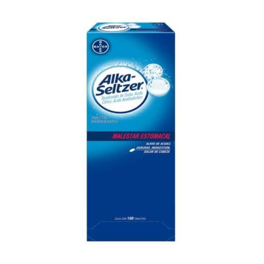 Alka-Seltzer Con 100 Tabletas Malestar Estomacal