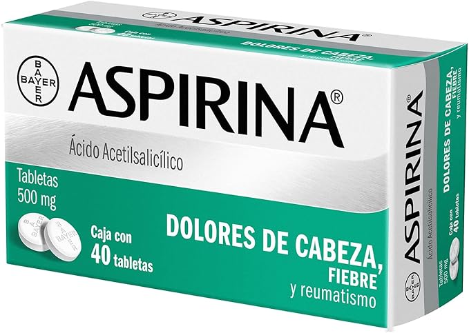Aspirina 500 Mg Con 40 Tabletas