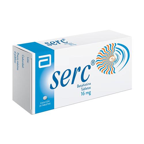 Serc 16 Mg Con 20 Tabletas