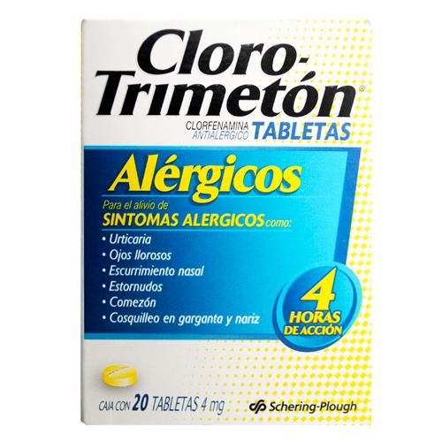 Clorotrimeton 4 Mg Con 20 Tabletas