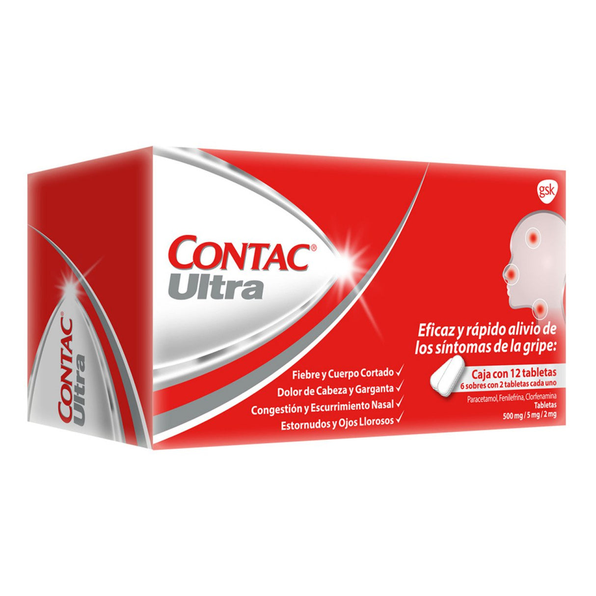 Contac Ultra Con 12 Tabletas