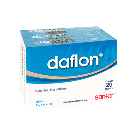Daflon 450 Mg / 50 Mg Con 20 Tabletas 3 Pack Sanfer