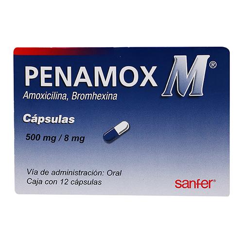 Penamox M 500 Mg Con 12 Capsulas