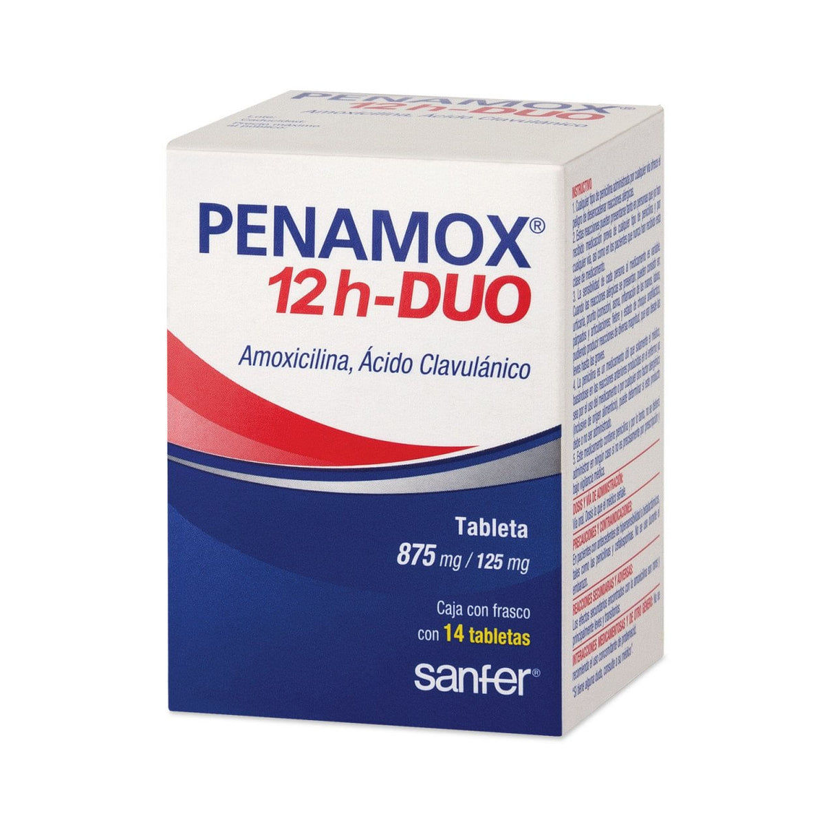 Penamox 12H Duo 875 / 125 Con 14 Tabletas