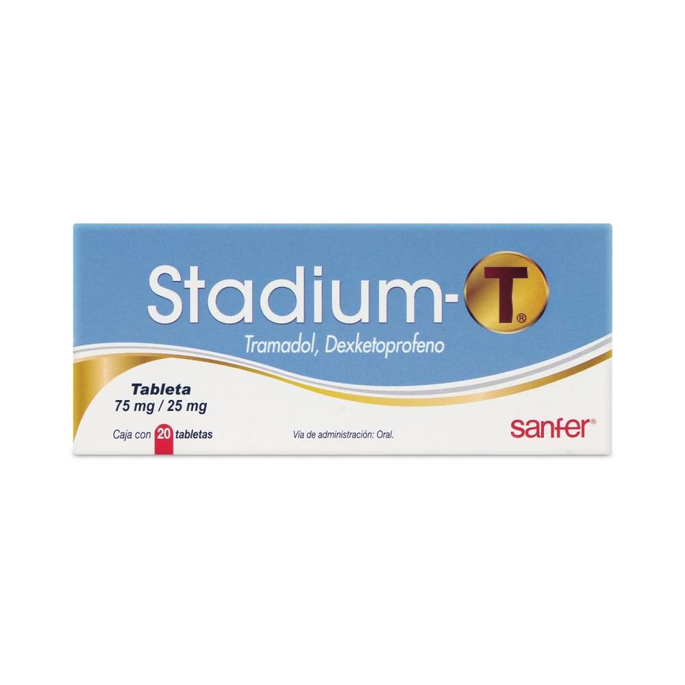 Stadium-T 75 / 25 Mg Con 20 Tabletas