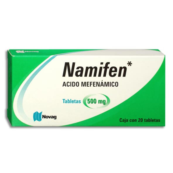 Acido Mefenamico Namifen Tabletas 500 Mg Con 20