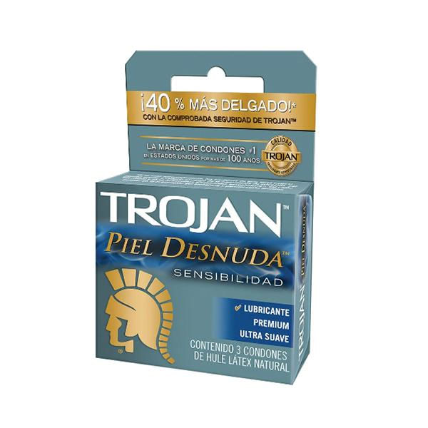 Preservativo Trojan Piel Desnuda Con 3