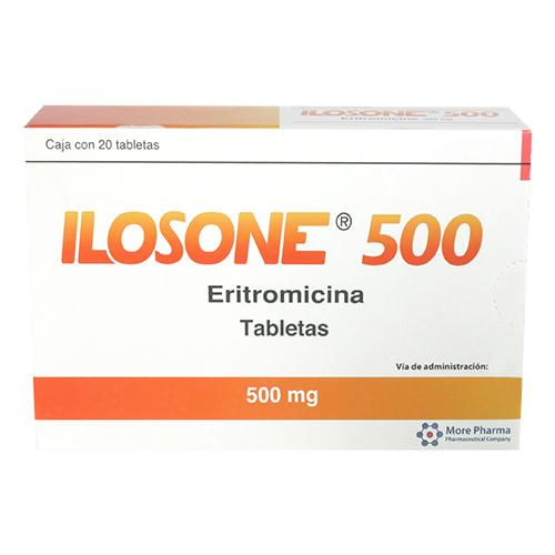 Ilosone 500 Mg Con 20 Tabletas