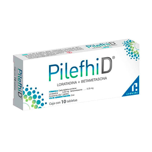 Pilefhid 5.0 / 0.25 Mg Con 10 Tabletas