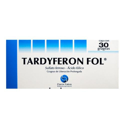 Tardyferon Fol Con 30 Grageas