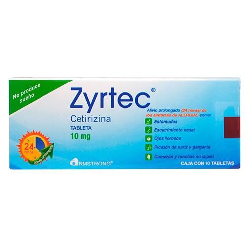 Zyrtec 10 Mg Con 10 Tabletas