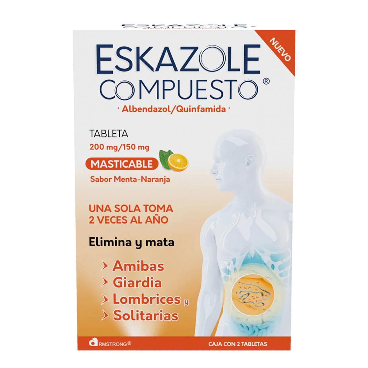 Eskazole Compuesto 200 / 150 Mg Con 2 Tabletas
