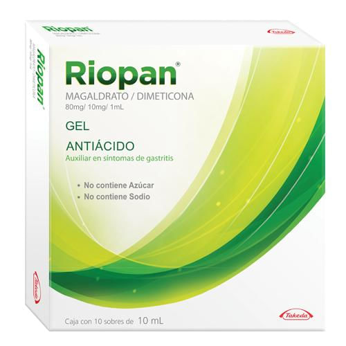 Riopan Gel 10 Ml Con 10 Sobres