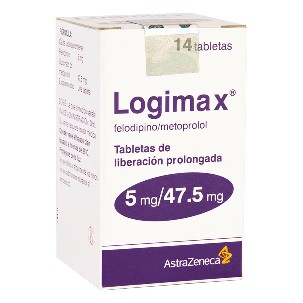 Logimax 5 / 47.5 Mg Con 14 Tabletas