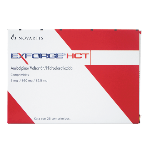 Exforge Hct 5 / 160 / 12.5 Con 28 Tabletas
