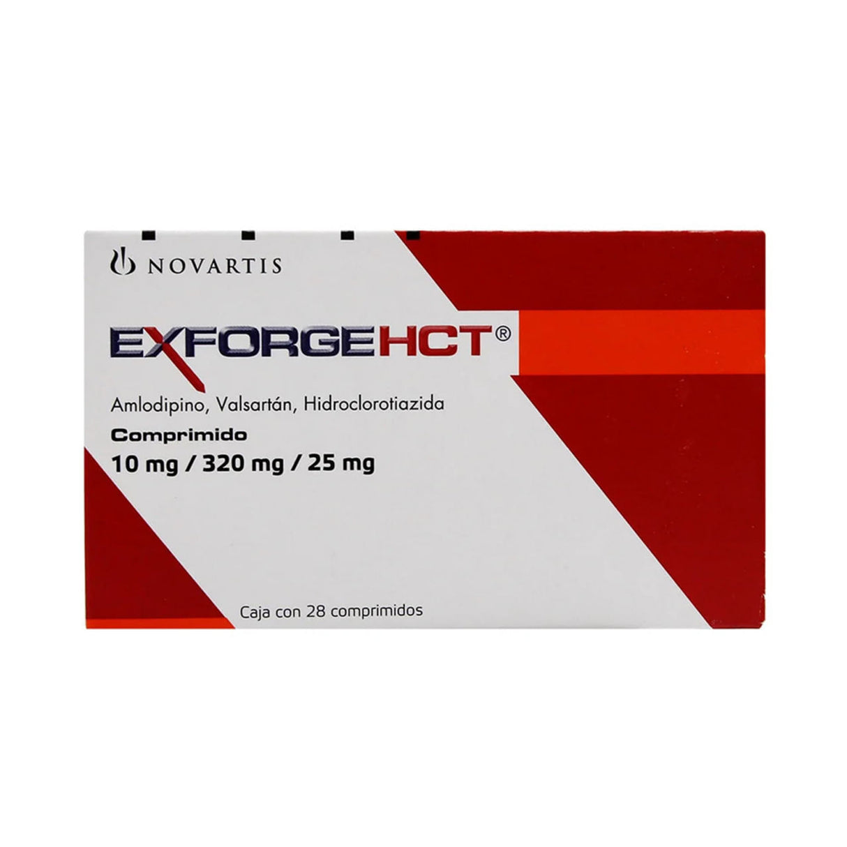 Exforge Hct 10 Mg / 320 Mg / 25 Mg Con 28 Compr