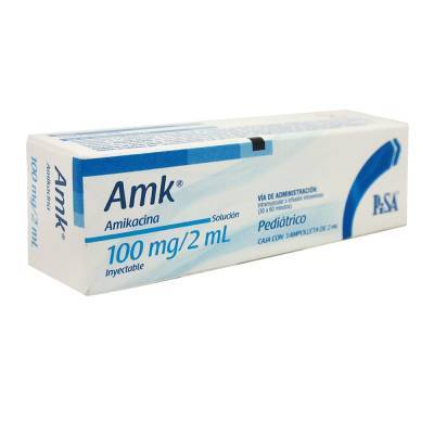 Amikacina Amk 100 Mg / 2 Ml Con 1 Ampula