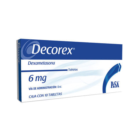 Decorex 6 Mg Con 10 Tabletas Dexametasona