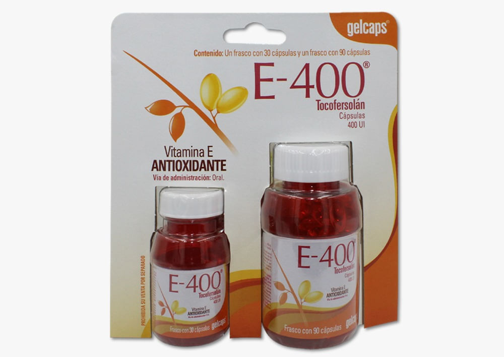 Gelcapsulas Vitamina E-400 Duo