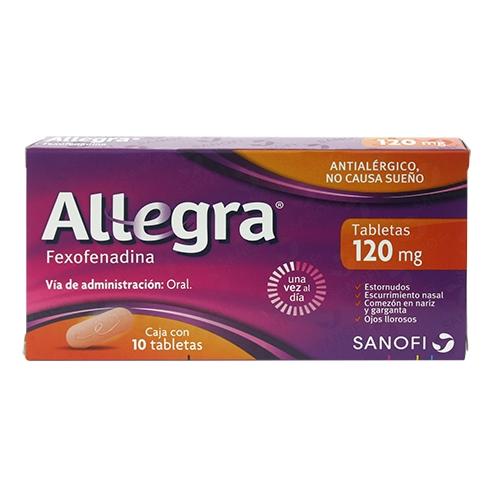 Allegra 120 Mg Con 10 Comprimidos