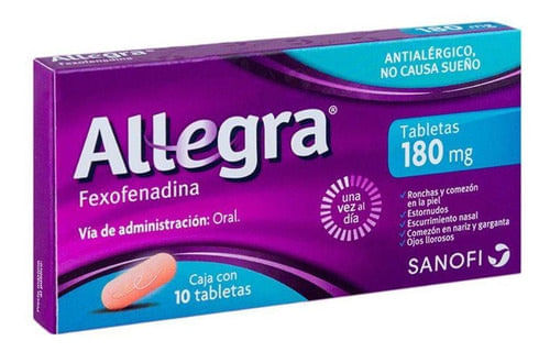 Allegra 180 Mg Con 10 Comprimidos