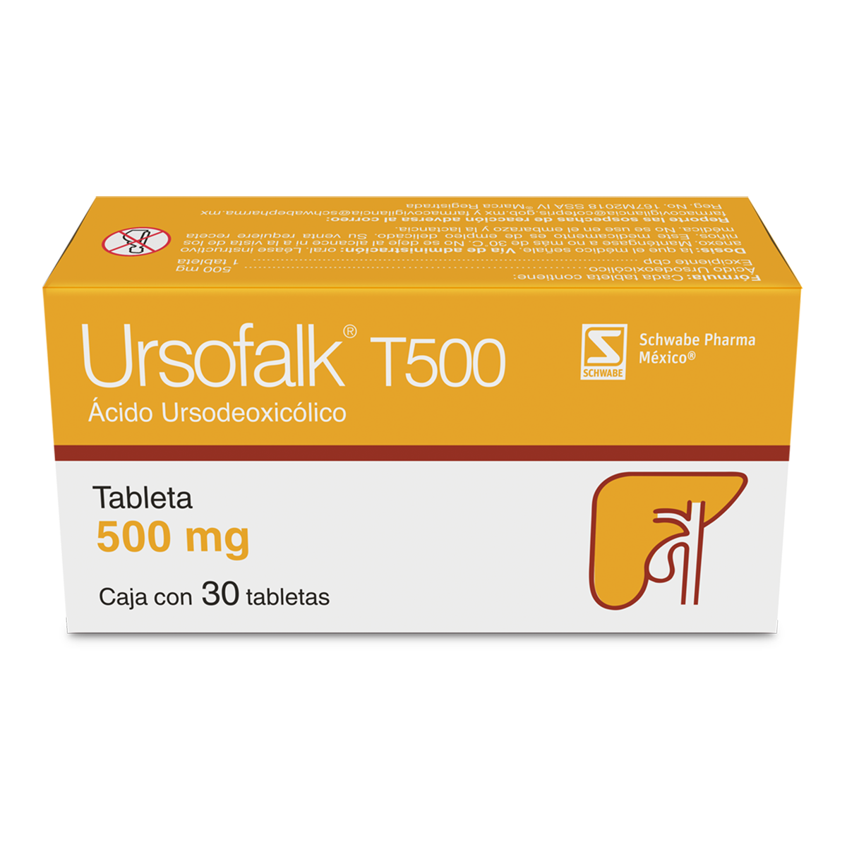 Ursofalk T500 500 Mg Con 30 Tabletas