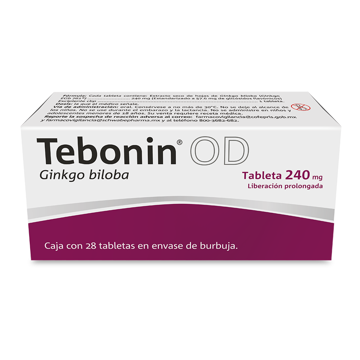 Tebonin Od 240 Mg Con 28 Tabletas