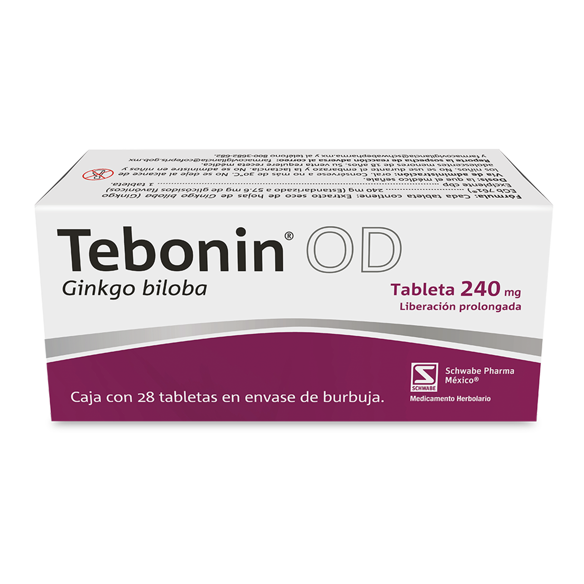 Tebonin Od 240 Mg Con 28 Tabletas