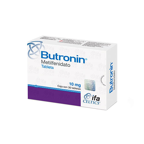 Butronin Metilenidato 10 Mg Con 30 Tabletas