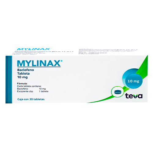 Mylinax 10 Mg Con 30 Tabletas Baclofeno