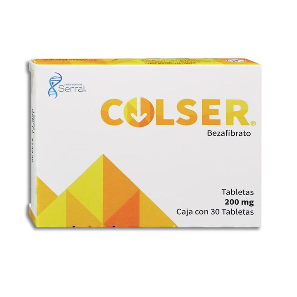 Bezafibrato Colser 200 Mg Con 30 Tabletas