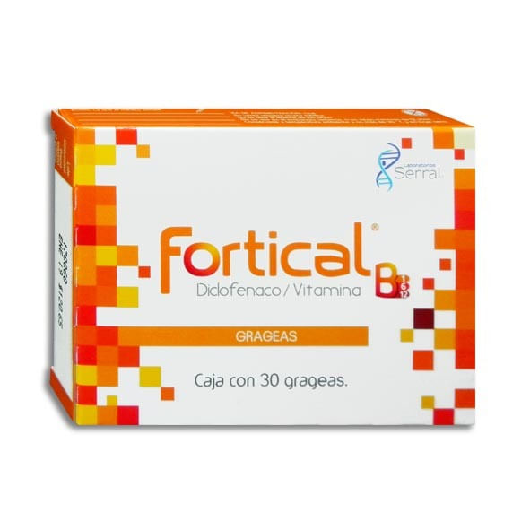 Diclofenaco Complejo B Fortical Con 30 Tabletas