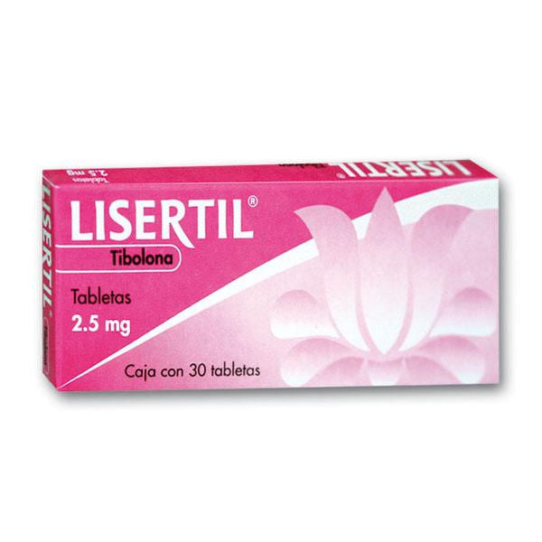 Tibolona Lisertil 2.5 Mg Con 30 Tabletas