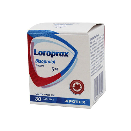 Bisoprolol Loroprax 5 Mg Con 30 Tabletas Apotex Generico