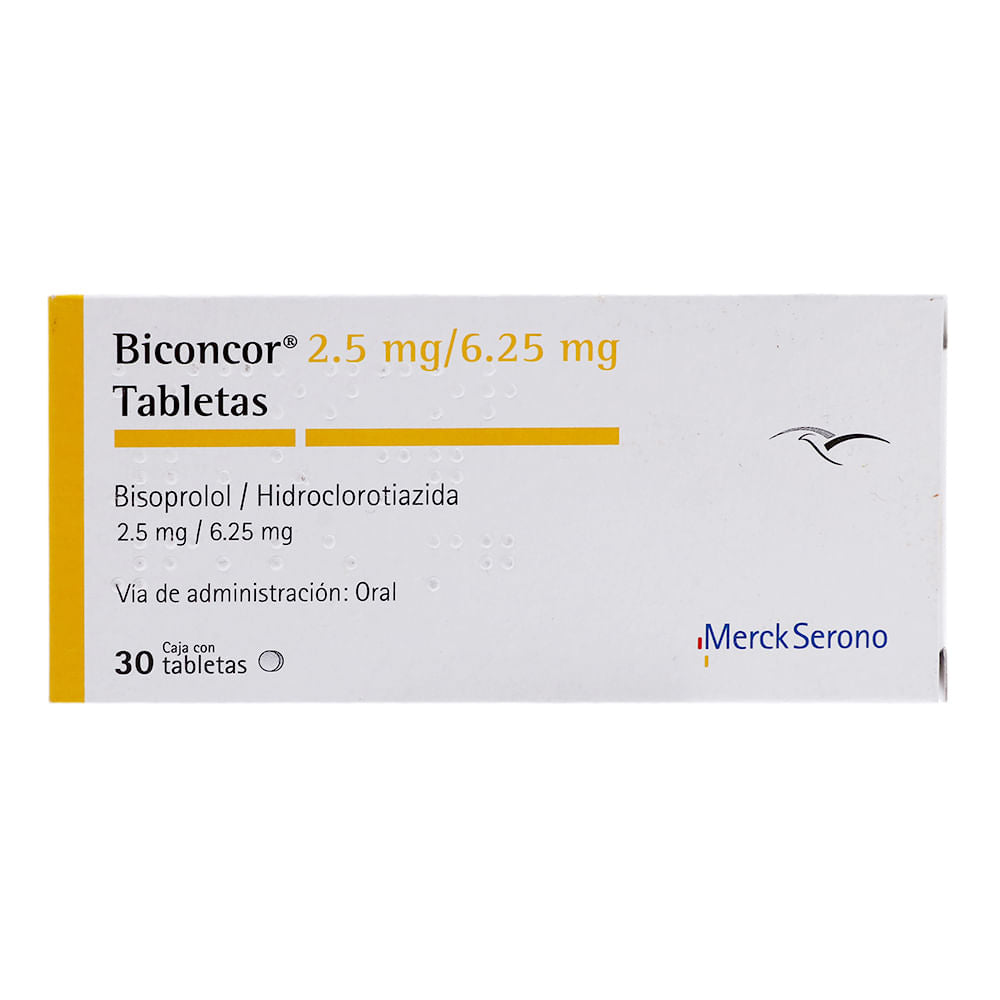 Biconcor 2.5 / 6.25 Mg Con 30 Grageas