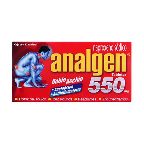 Analgen 550 Mg Con 12 Tabletas