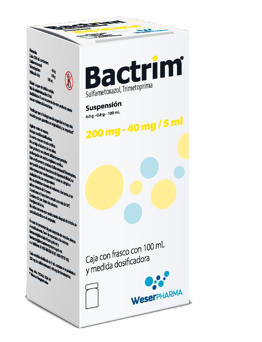 Bactrim Suspension 200 Mg / 40 Mg / 5 Ml 100 Ml Farmacia Herrera