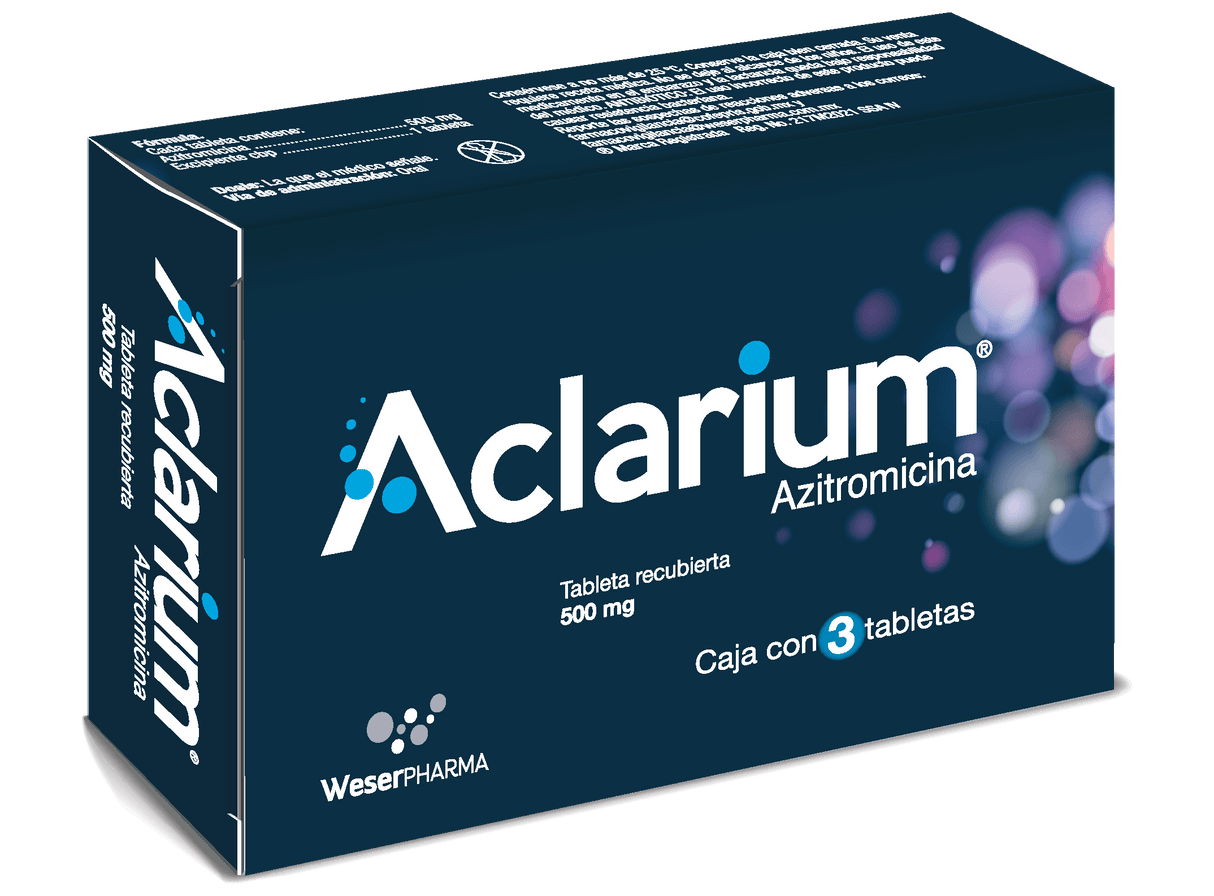 Aclarium 500 Mg Con 3 Tabletas Rec