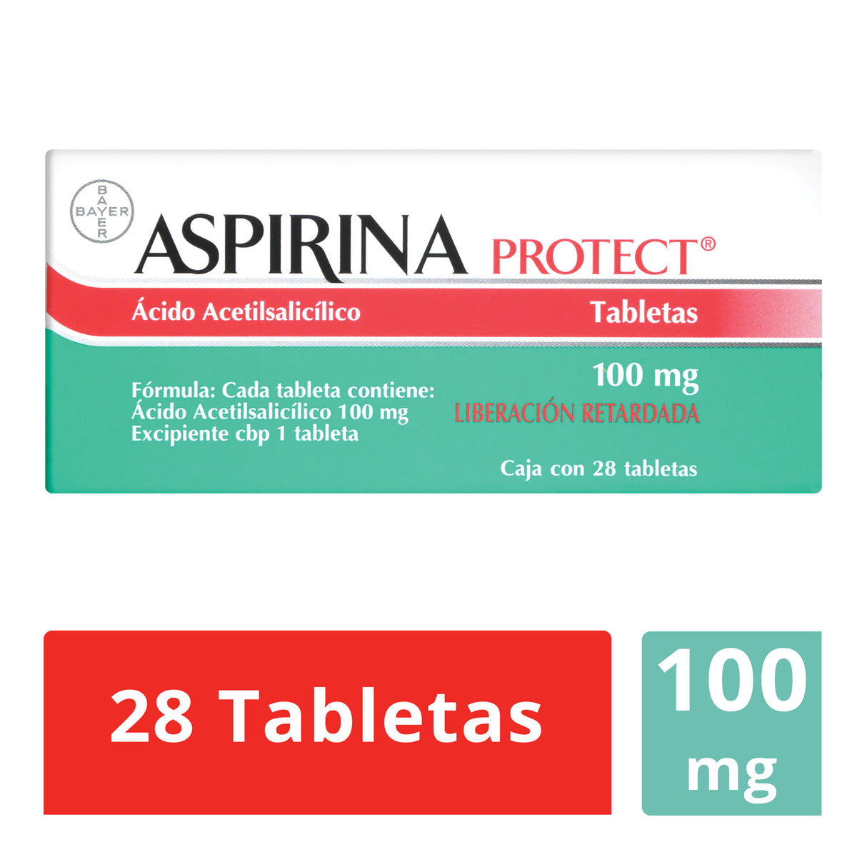 Aspirina Protec 100 Mg Con 28 Tabletas