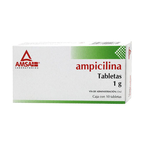 Ampicilina 1 Gr Con 10 Tabletas Amsa Generico