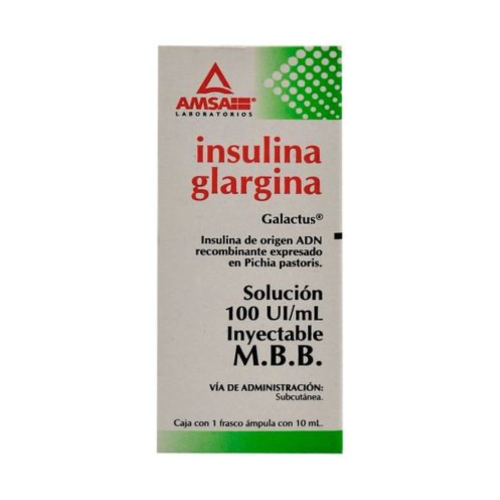 Insulina Glargina 100 Ui / 10 Ml Generico Amsa