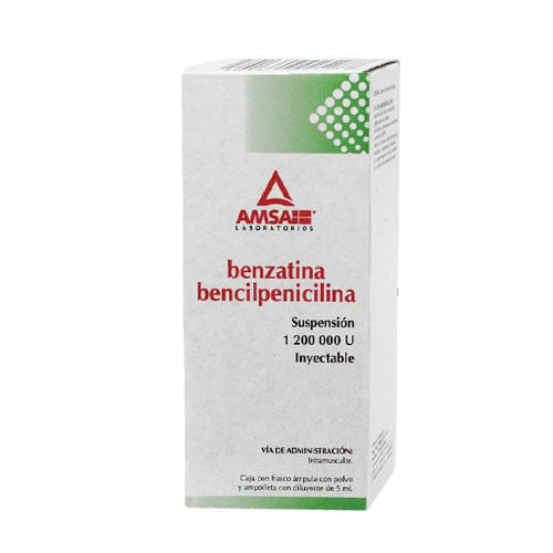 Benzatina Bencilpenicilina Solución Inyectable 1200 000 Ui Amsa Generico